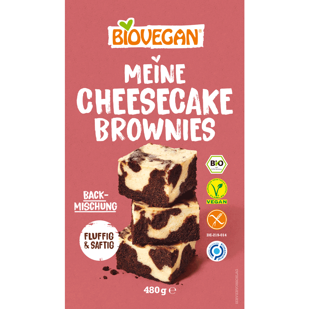 Bild: Biovegan Meine Cheesecake Brownies Backmischung