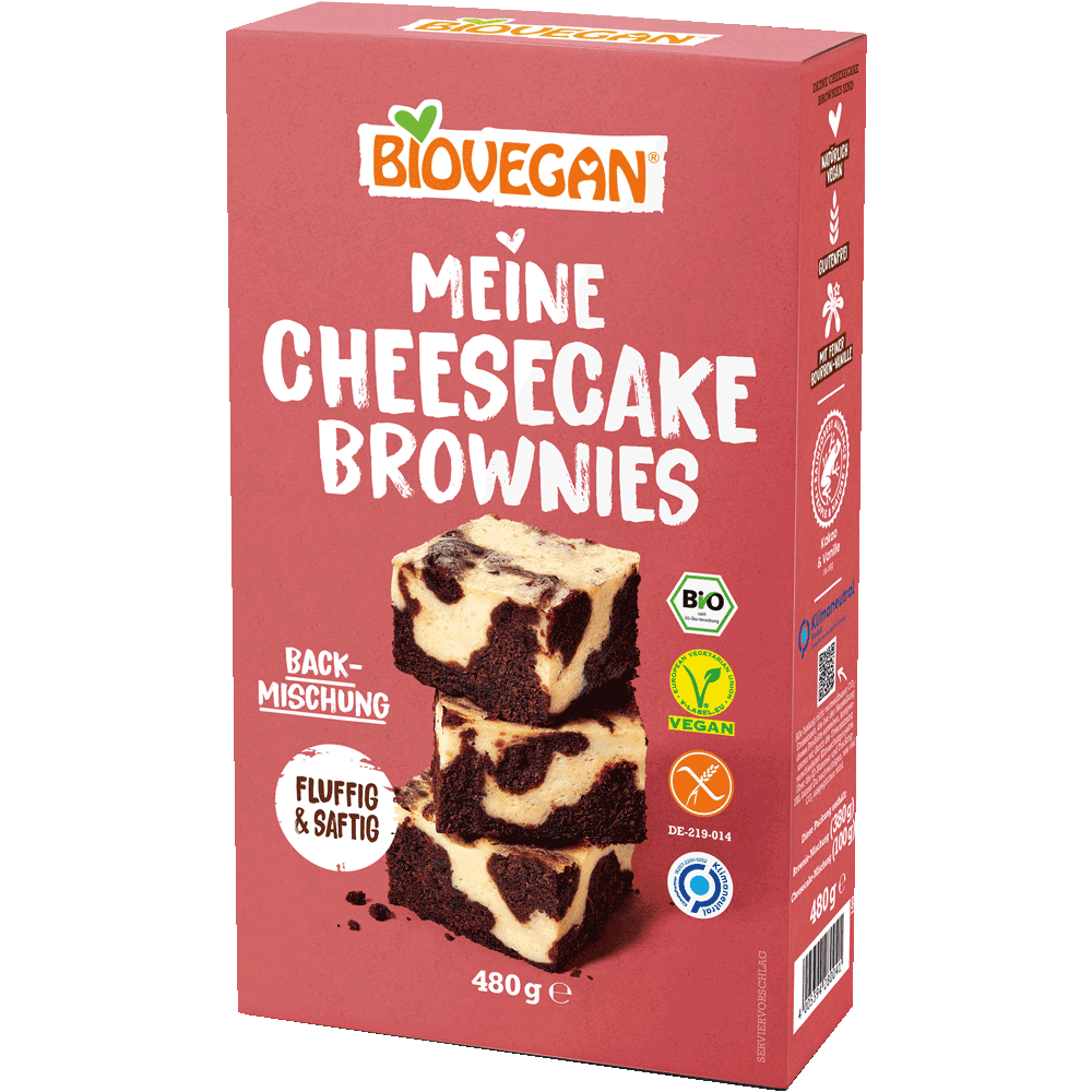 Bild: Biovegan Meine Cheesecake Brownies Backmischung
