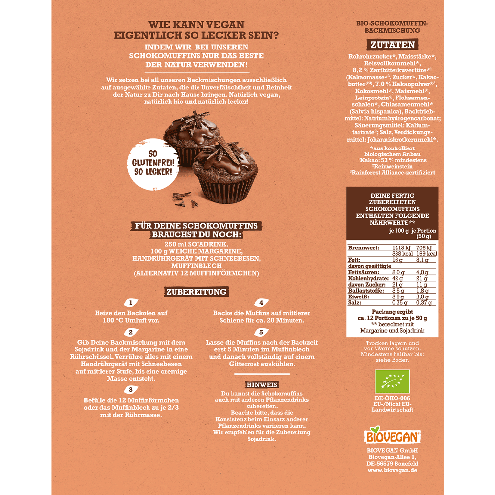 Bild: Biovegan Backmischung Meine Schoko-Muffins