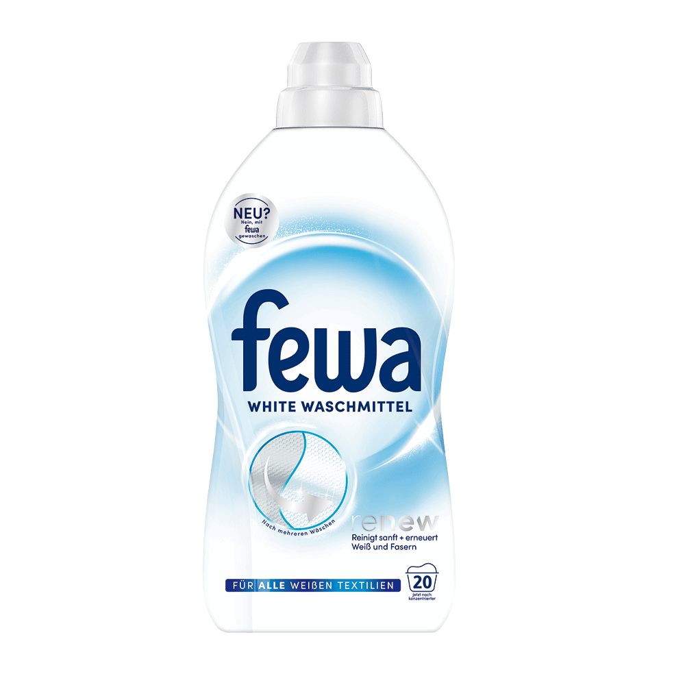 Bild: Fewa Renew Flüssigwaschmittel Weiss