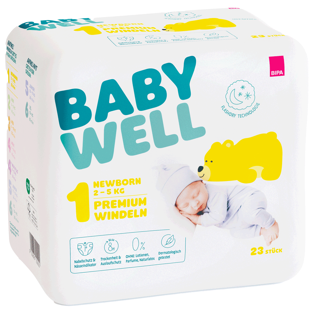 Bild: BABYWELL Premium Windeln Größe 1, 2-5 kg