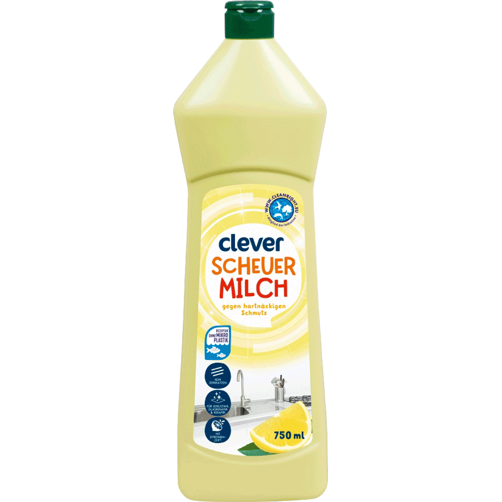Bild: clever Scheuermilch mit Zitronenduft 