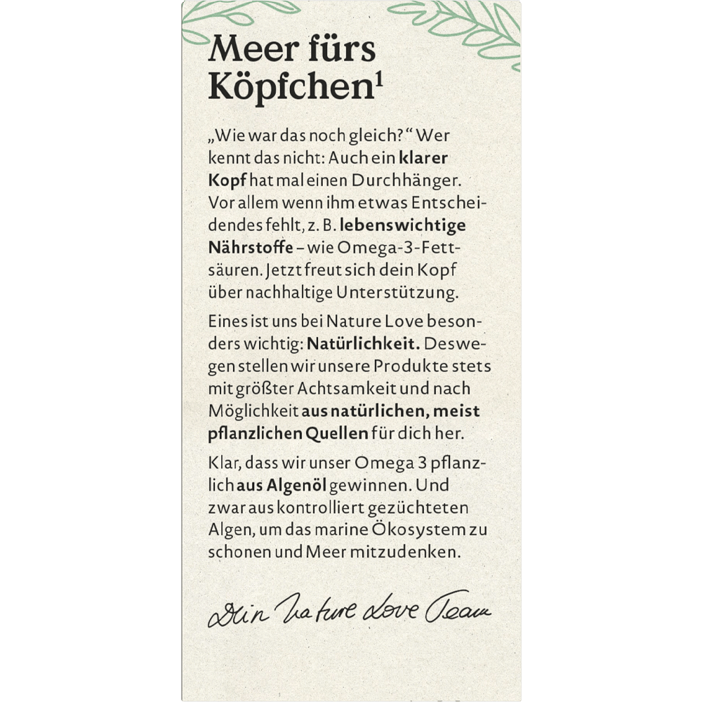 Bild: NATURE LOVE Veganes Omega 3