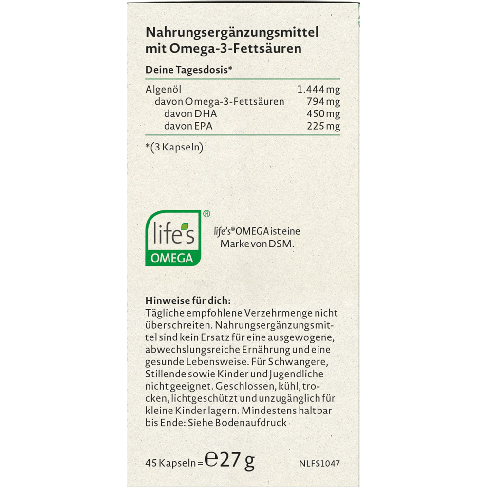 Bild: NATURE LOVE Veganes Omega 3