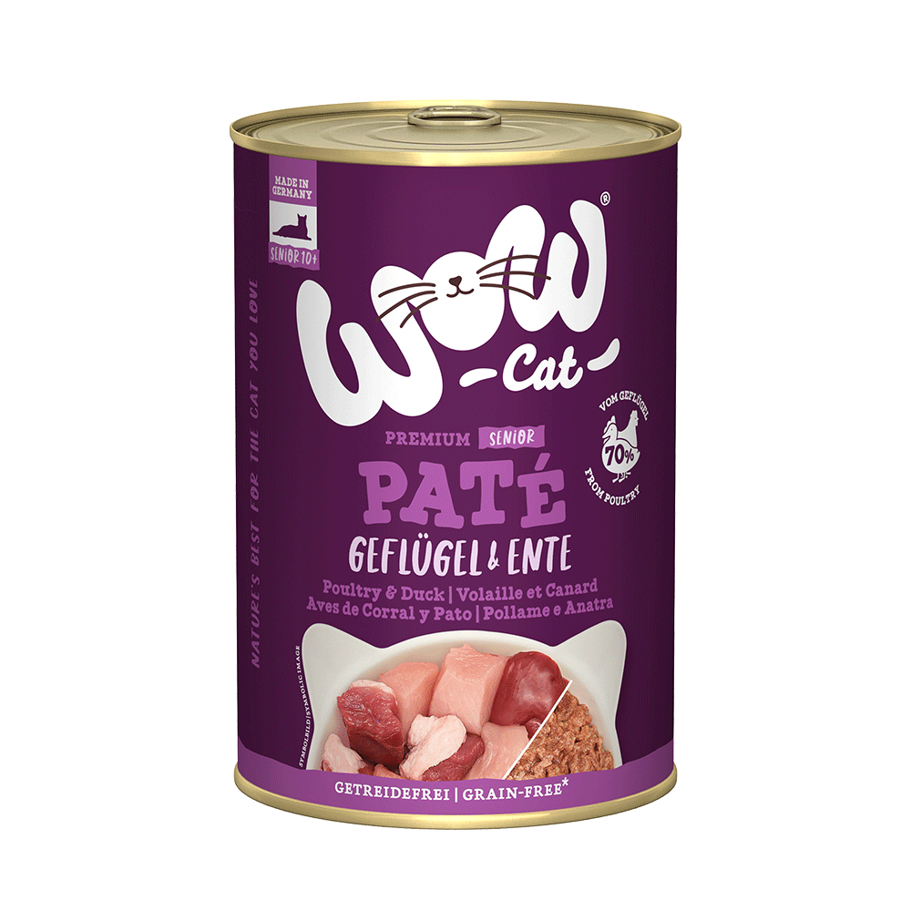 Bild: WOW Cat Premium Junior Paté Geflügel und Ente