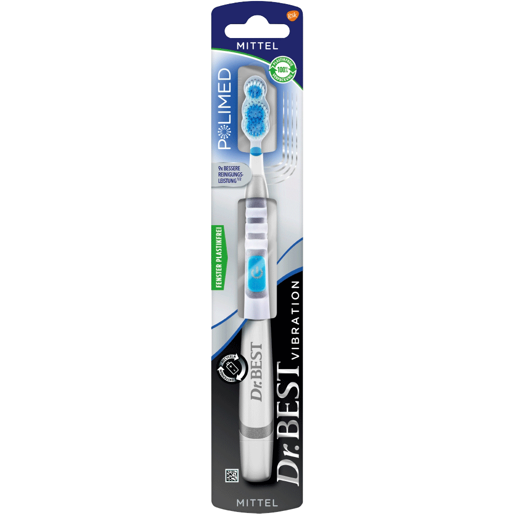 Bild: Dr. BEST Zahnbürste Vibration Polimed mittel