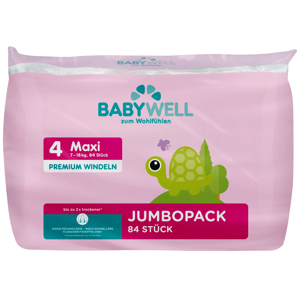 Bild: BABYWELL Jumbopack Maxi Gr. 4, 7kg - 18kg 