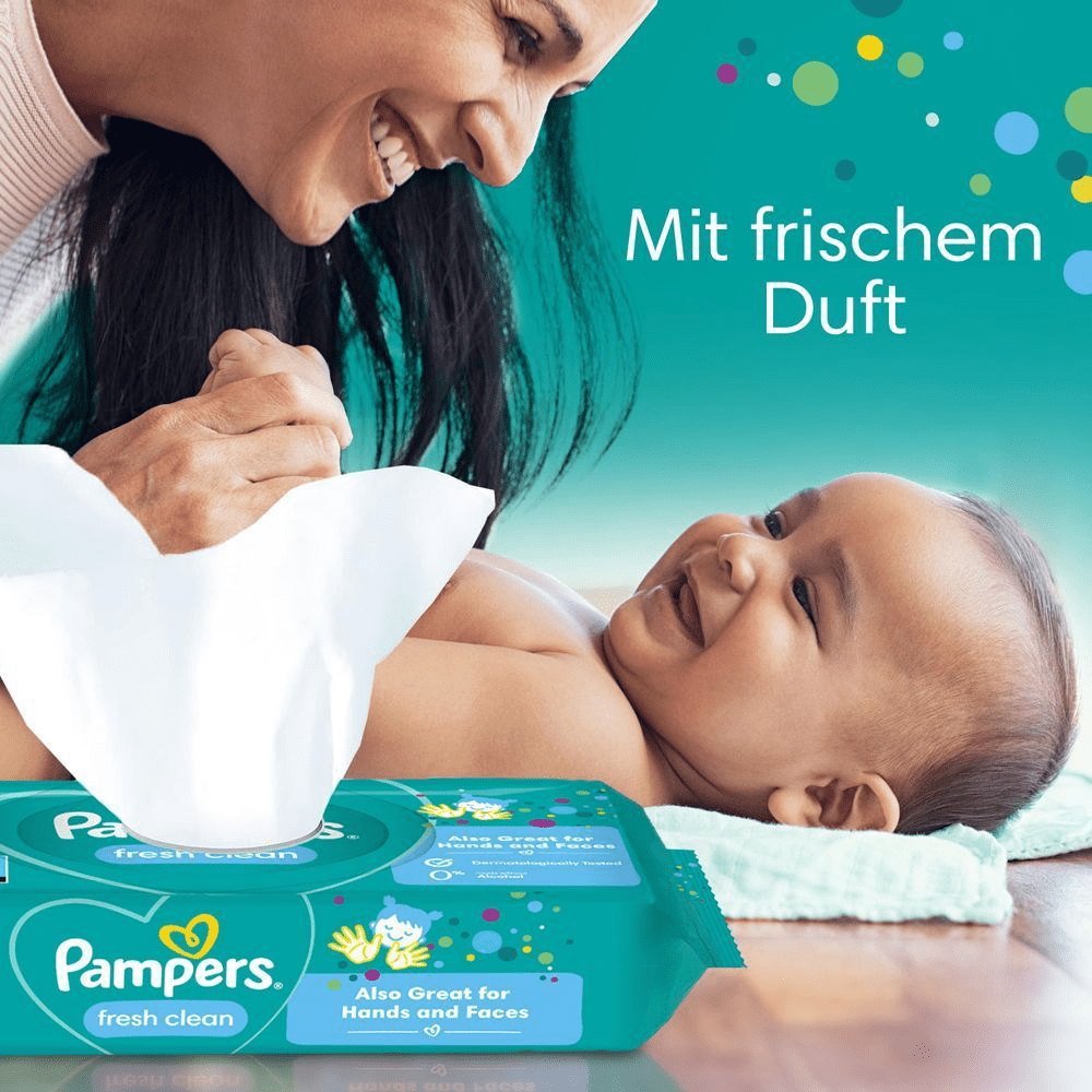Bild: Pampers Fresh Clean Feuchttücher 4x52