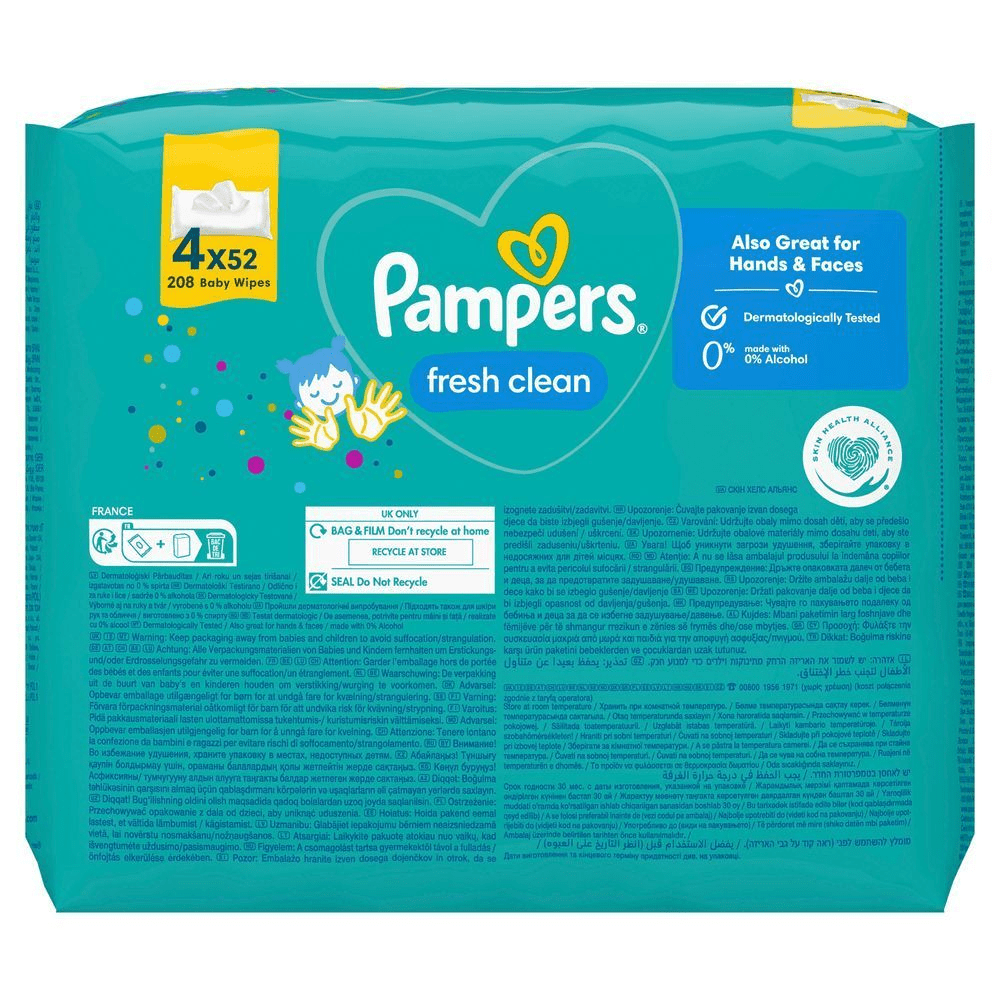 Bild: Pampers Fresh Clean Feuchttücher 4x52