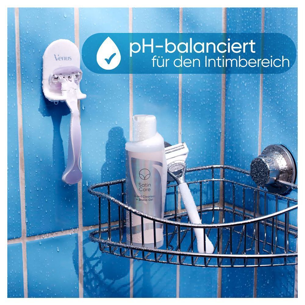 Bild: Gillette Satin Care für den Intimbereich, 2-in-1 Reinigungs- und Rasiergel