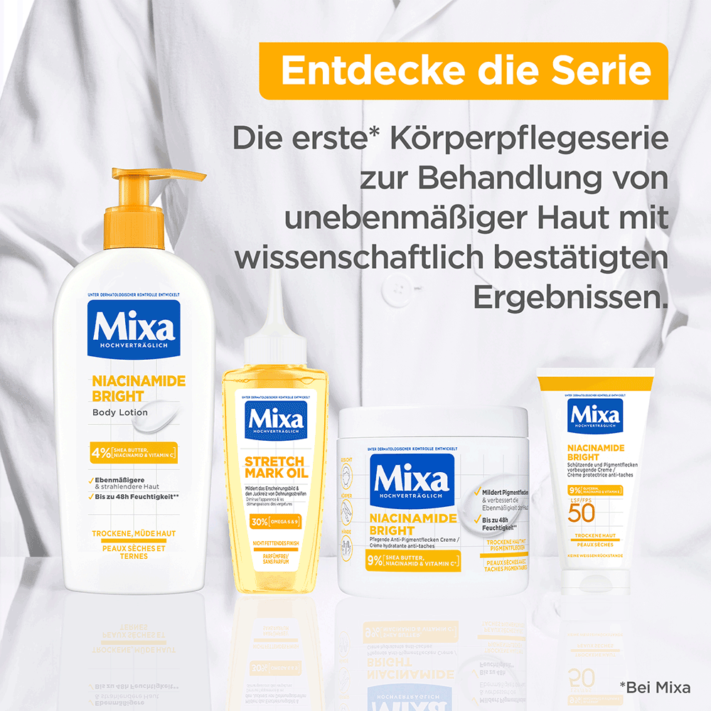 Bild: Mixa Niacinamide Bright Body Lotion