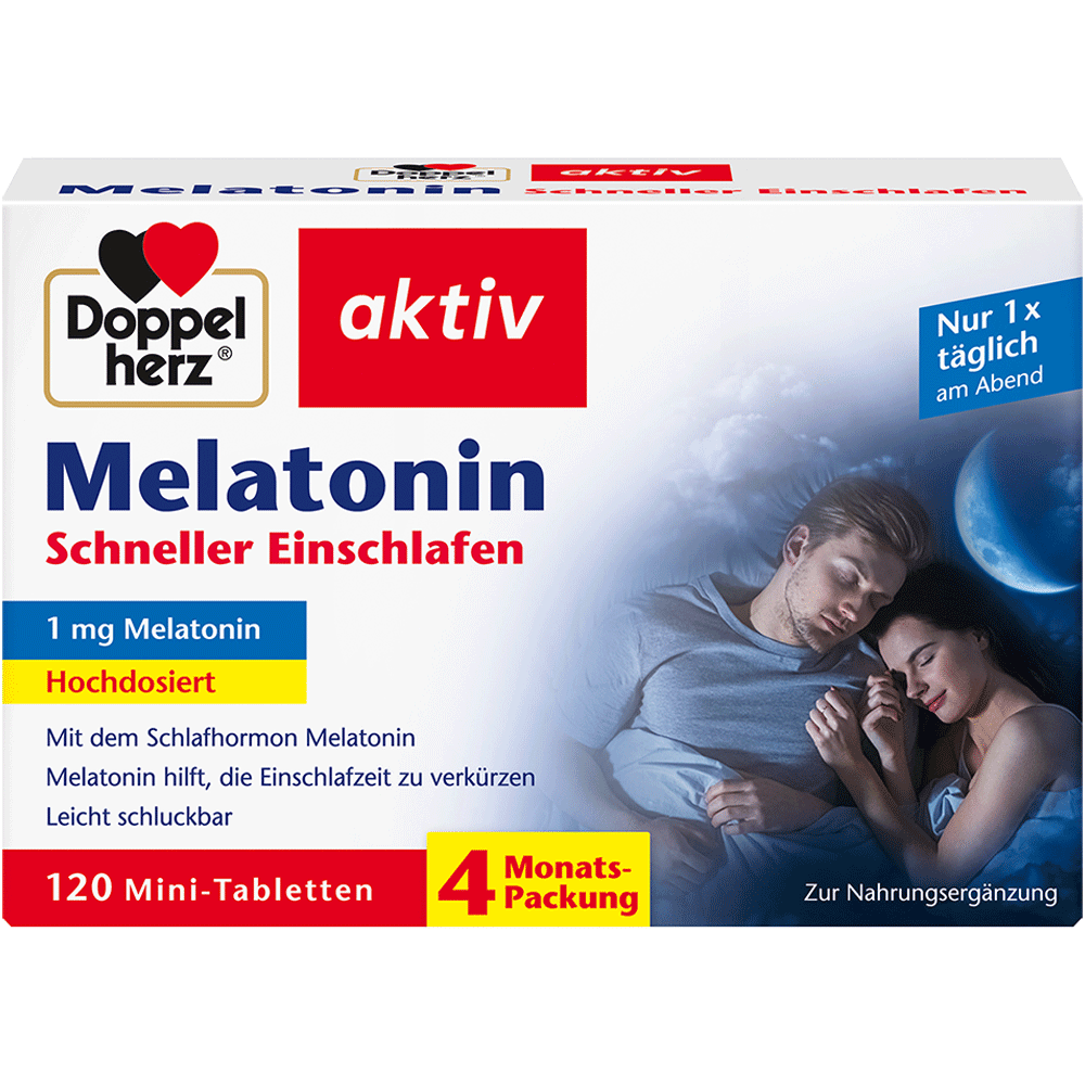 Bild: DOPPELHERZ Melatonin Großpackung