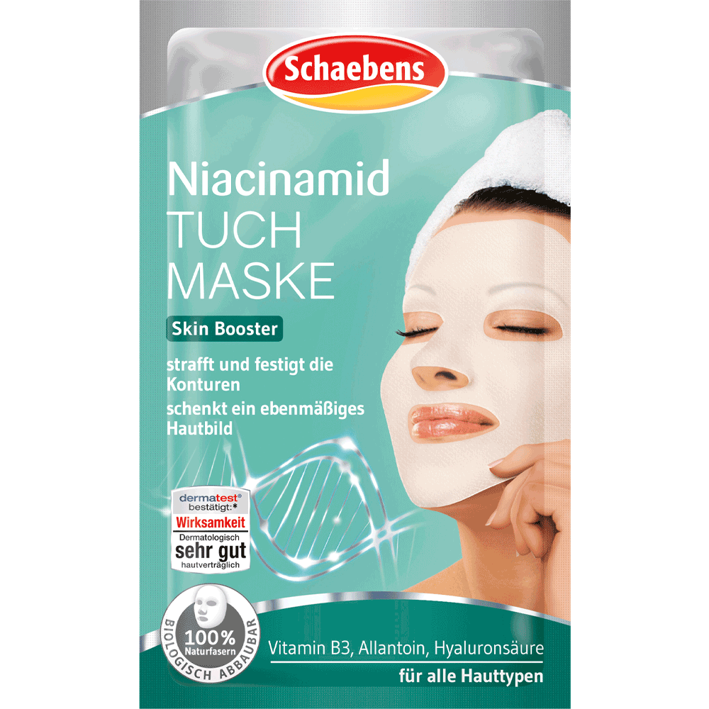 Bild: Schaebens Tuchmaske Niacinamid