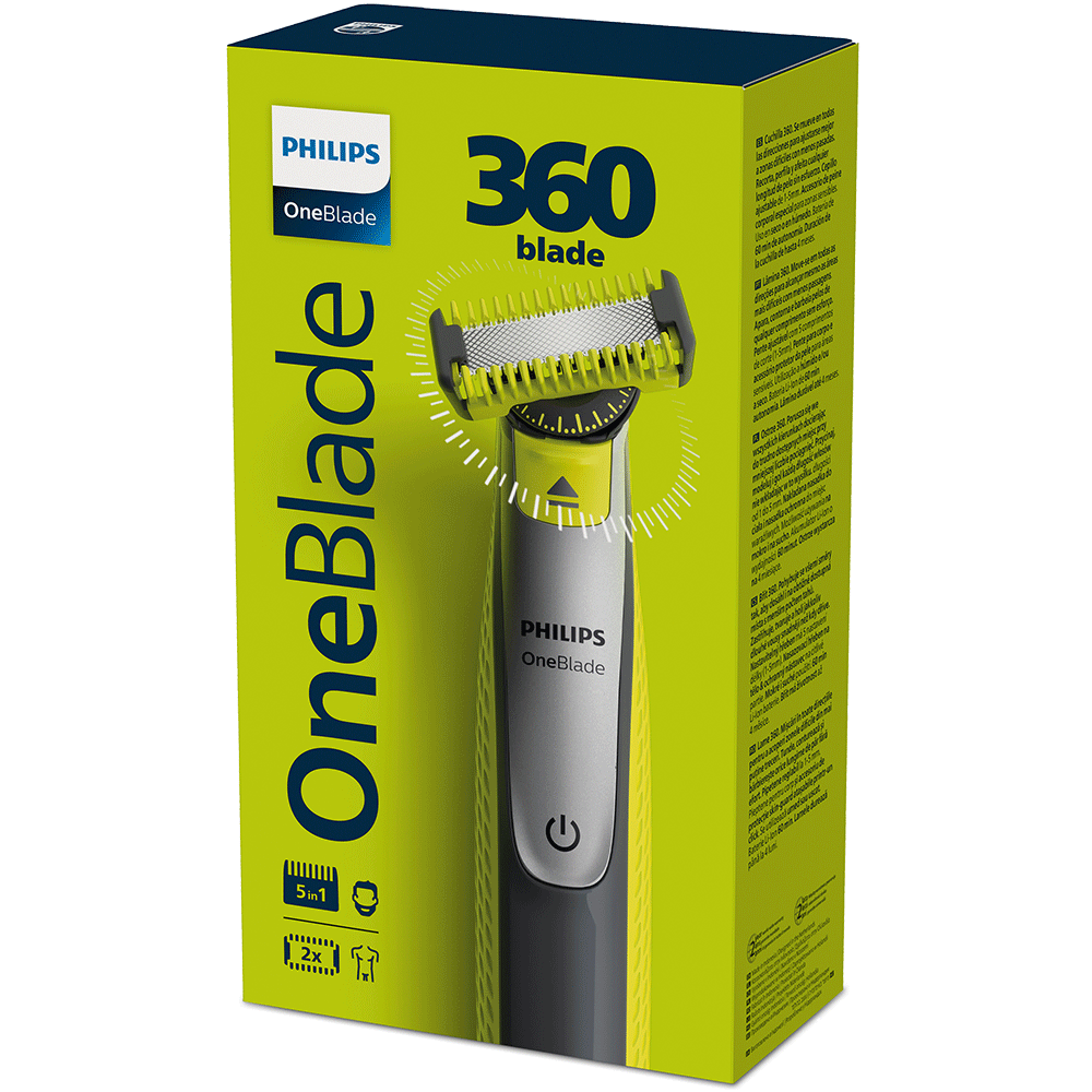 Bild: PHILIPS One Blade 360 Blade Elektrorasierer Gesicht + Körper 