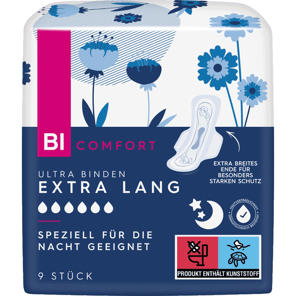 Bild: BI COMFORT Ultra Binden Extra Lang mit Flügeln