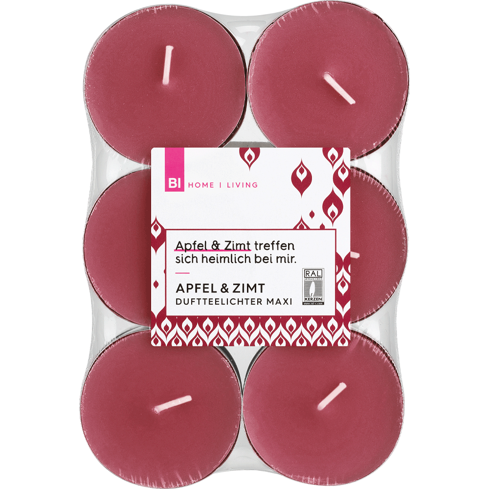Bild: BI HOME Living Duftteelichter Maxi Apfel & Zimt
