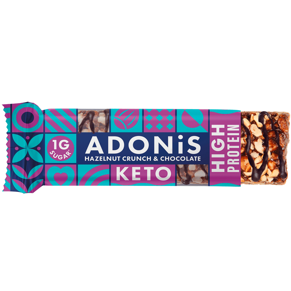 Bild: Adonis Keto Proteinriegel Hazelnut Crunch