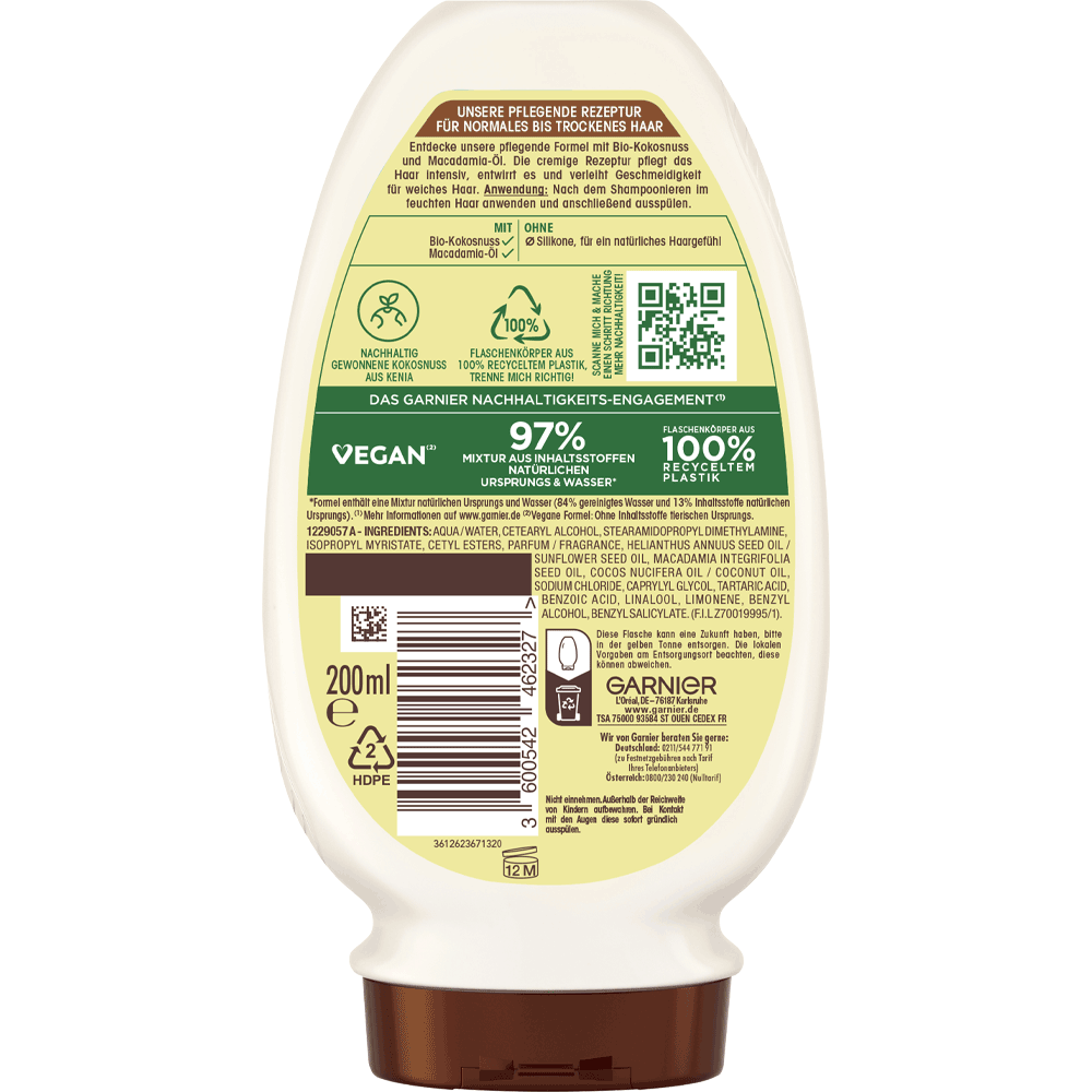 Bild: GARNIER Wahre Schätze Spülung Kokosmilch & Macadamia