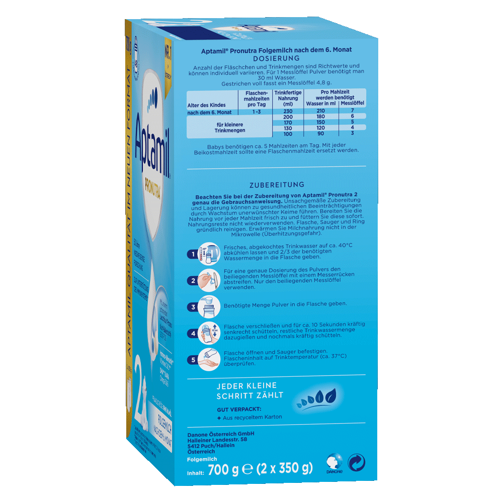 Bild: Aptamil 2 Pronutra, Folgemilch