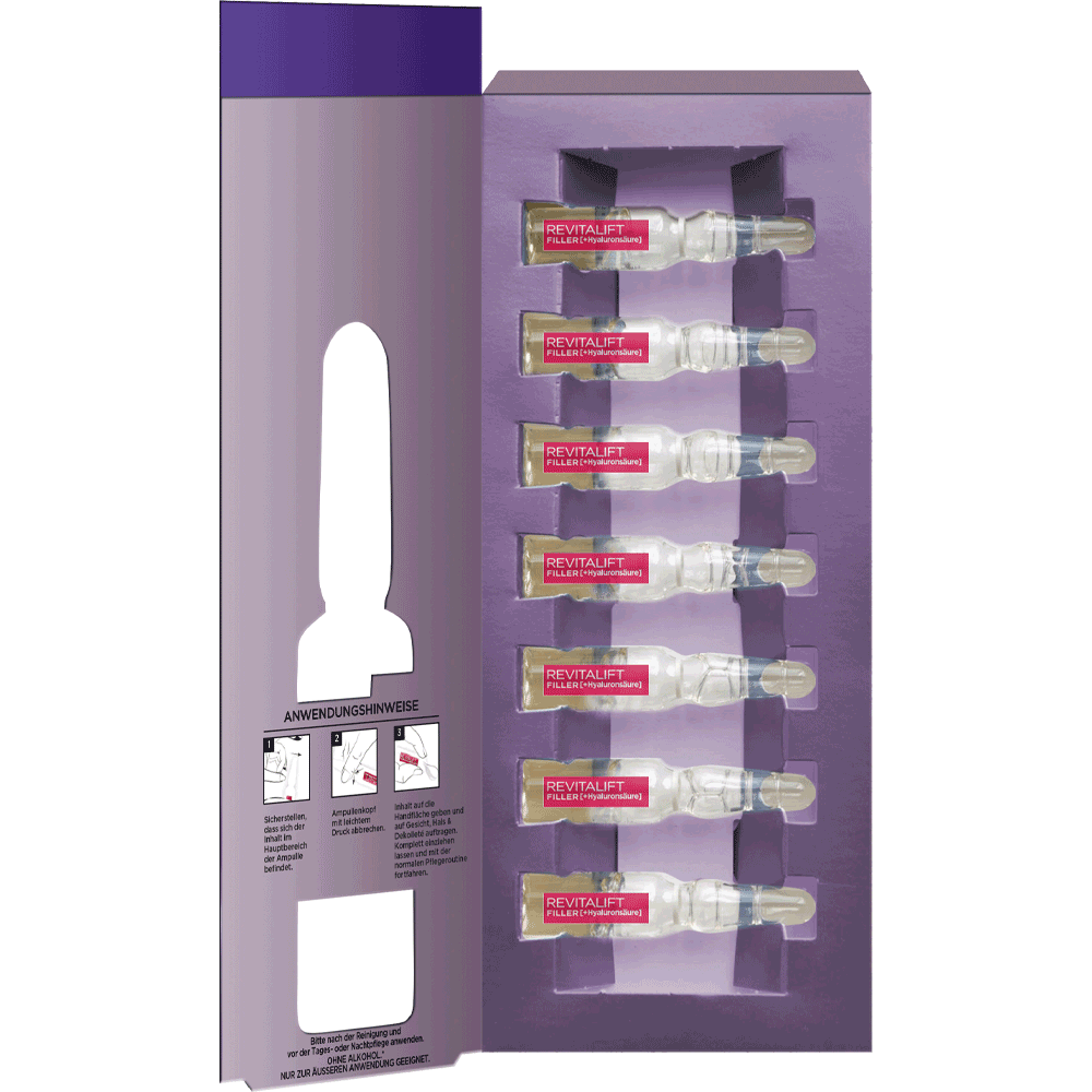 Bild: L'ORÉAL PARIS Revitalift Filler Hyaluron-Shots Ampullen