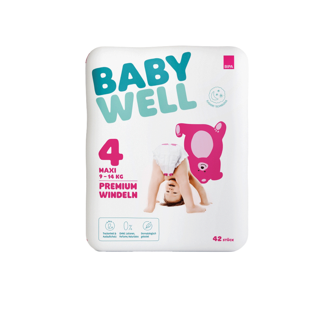 Bild: BABYWELL Premium Windeln Jumpopack Größe 4, 9-14 kg