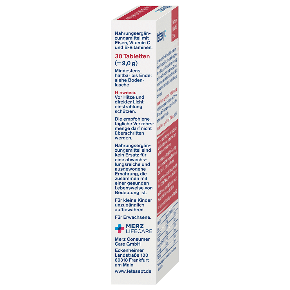 Bild: tetesept: Eisen + B12, Vitamin C + Folsäure
