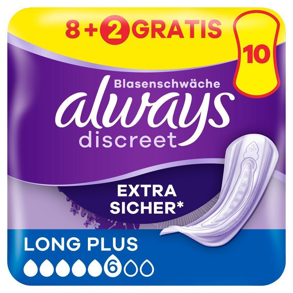 Bild: always Discreet Inkontinenzeinlagen Long Plus