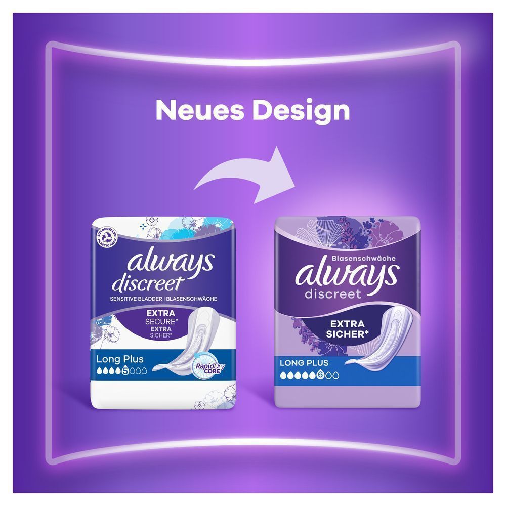 Bild: always Discreet Inkontinenzeinlagen Long Plus