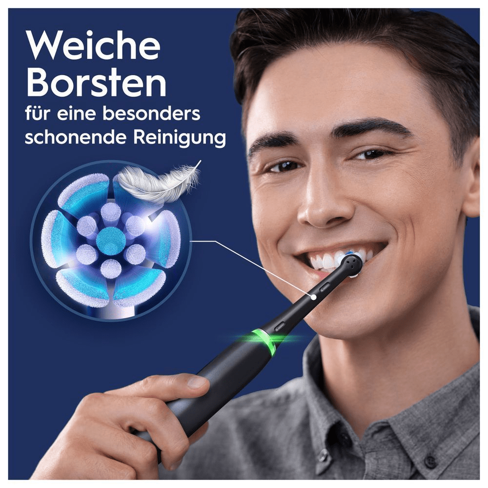Bild: Oral-B iO Series 6 Duo Elektrische Zahnbürste, Black Lava/Pink Sand