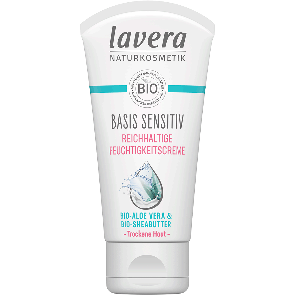 Bild: lavera Lavera Basis Sensitiv Feuchtigkeitscreme Bio-Aloe Vera & Bio-Sheabutter