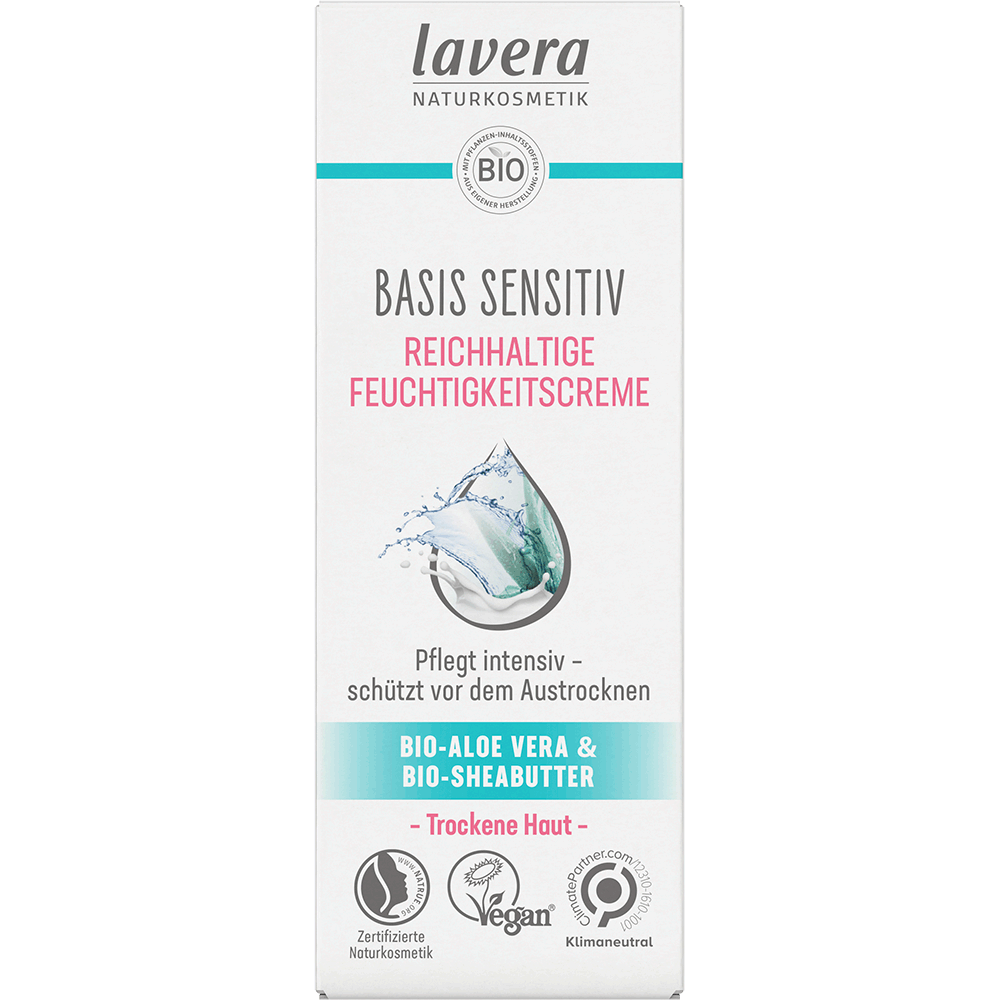 Bild: lavera Lavera Basis Sensitiv Feuchtigkeitscreme Bio-Aloe Vera & Bio-Sheabutter