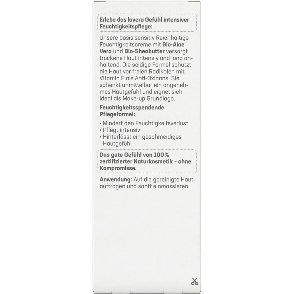 Bild: lavera Lavera Basis Sensitiv Feuchtigkeitscreme Bio-Aloe Vera & Bio-Sheabutter