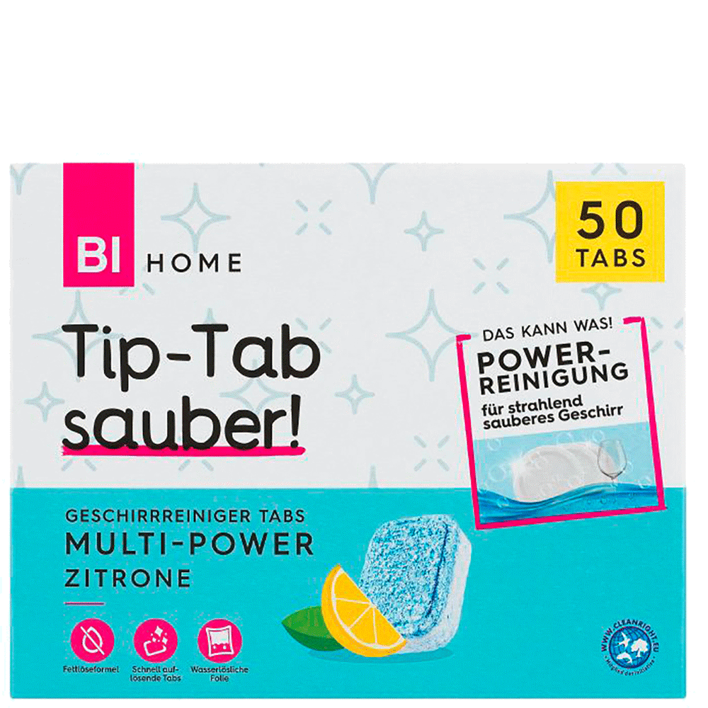 Bild: BI HOME Geschirrreinigertabs Multi-Power Zitrone