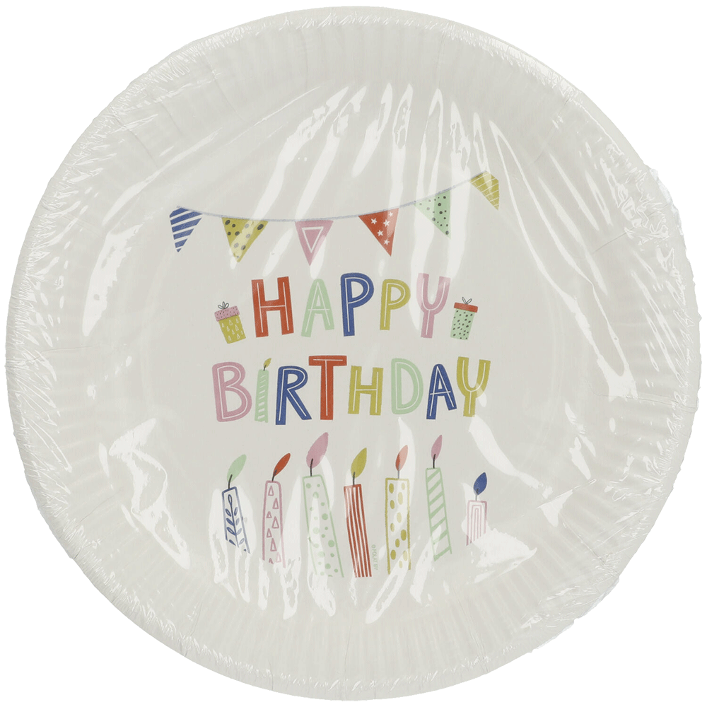 Bild: Folat Einwegtelller Happy Birthday 