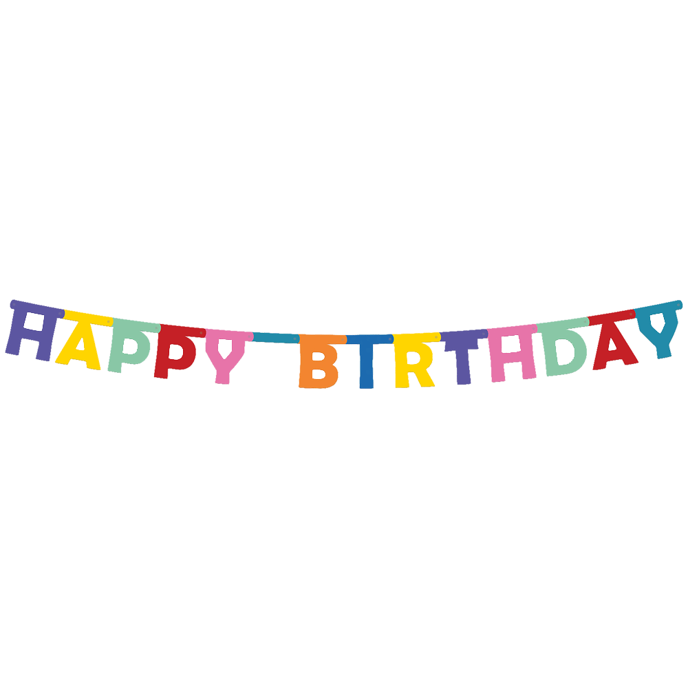 Bild: Folat Buchstabengirlande Happy Birthday 