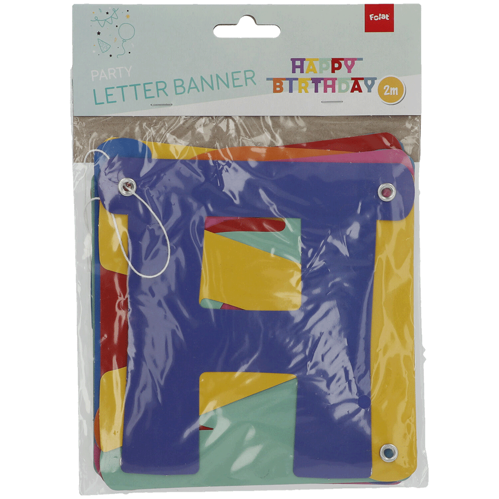 Bild: Folat Buchstabengirlande Happy Birthday 