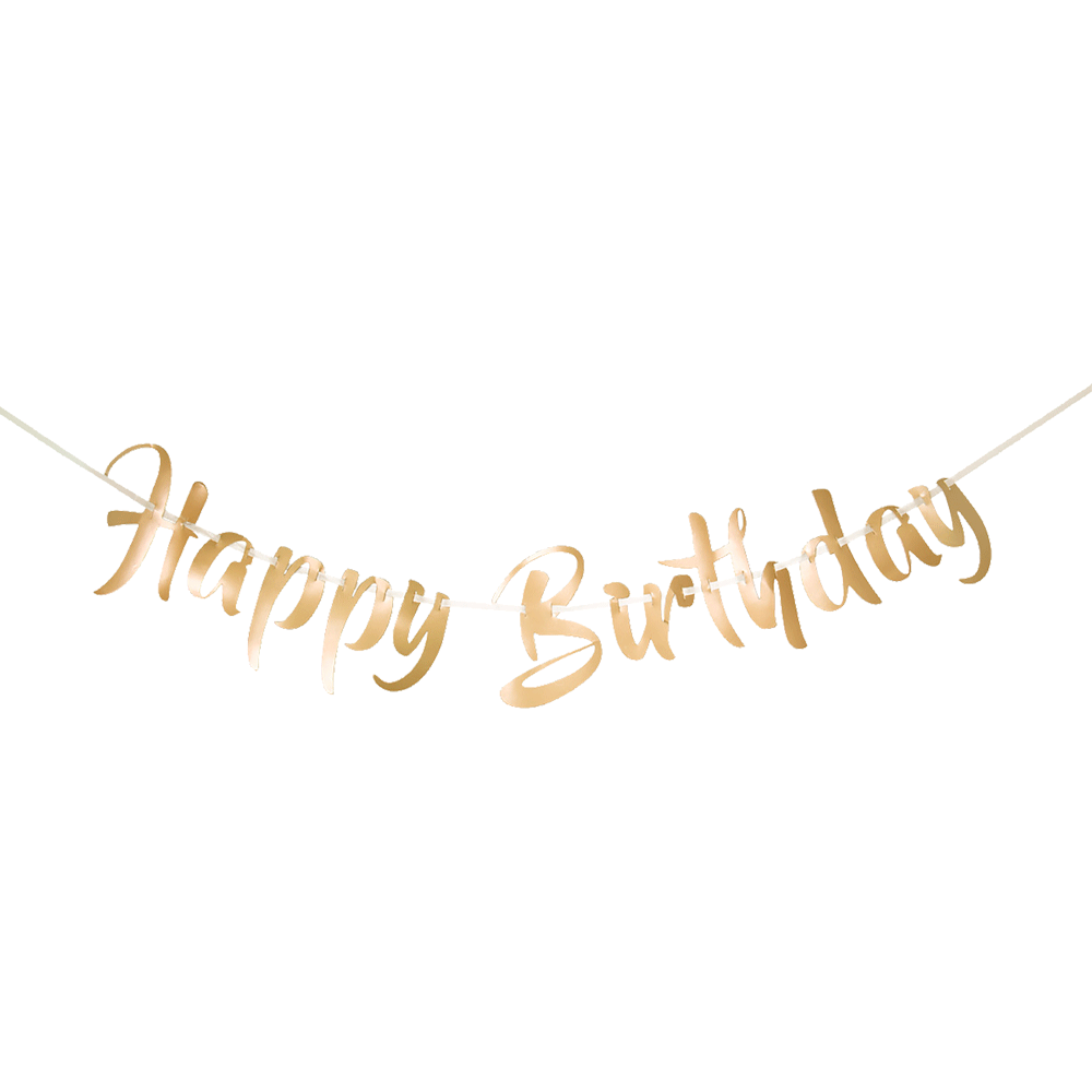 Bild: Folat Buchstabengirlande Happy Birthday Gold 
