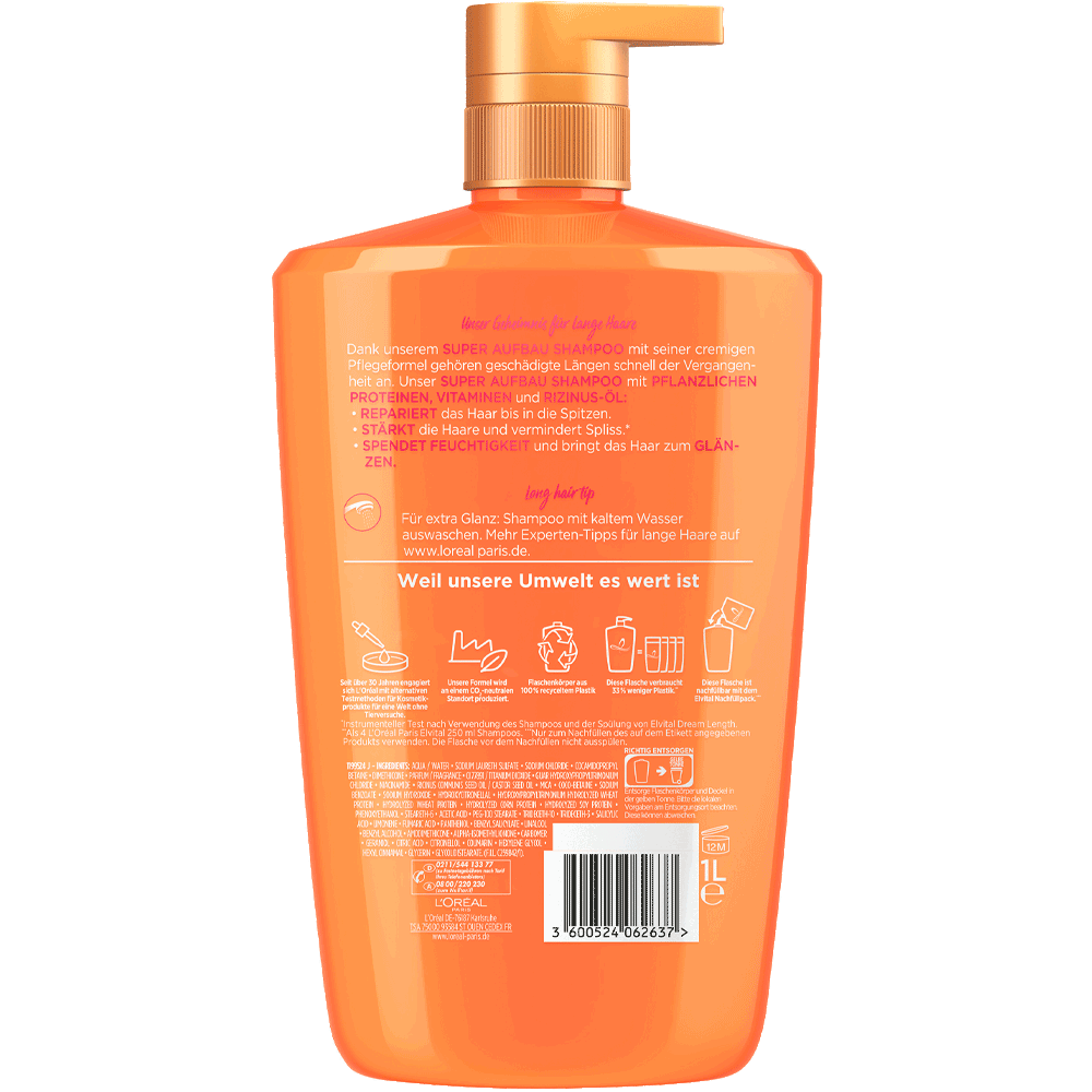 Bild: L'ORÉAL PARIS ELVITAL Dream Length Super Aufbau Shampoo