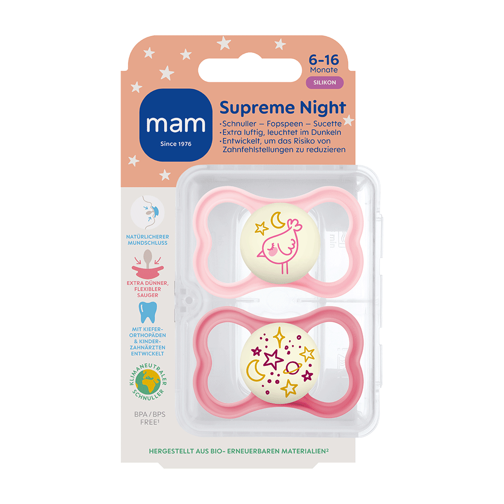 Bild: MAM Supreme Night Silikon Schnuller 6-16 Monate