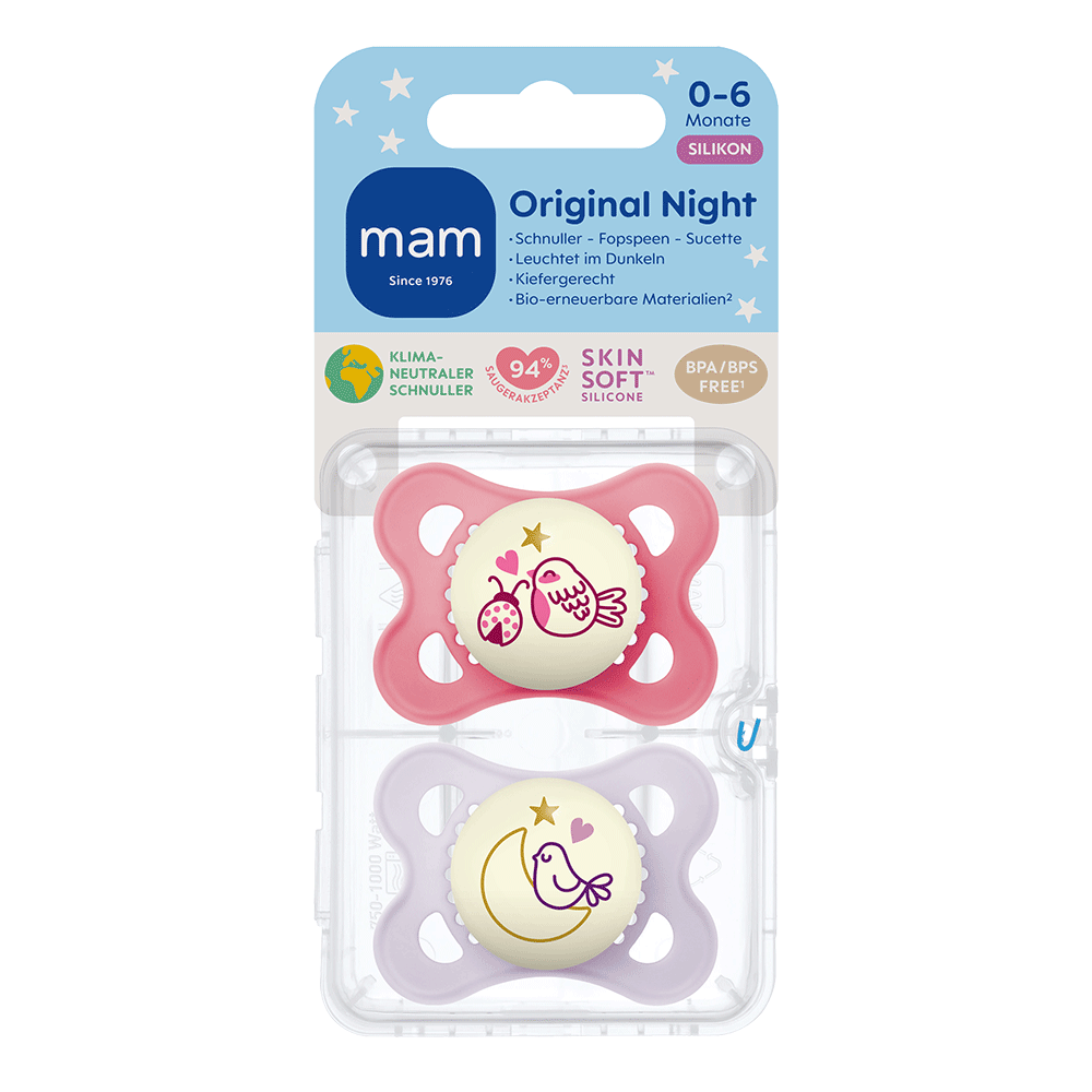 Bild: MAM Original Night Silikon Schnuller 0-6 Monate