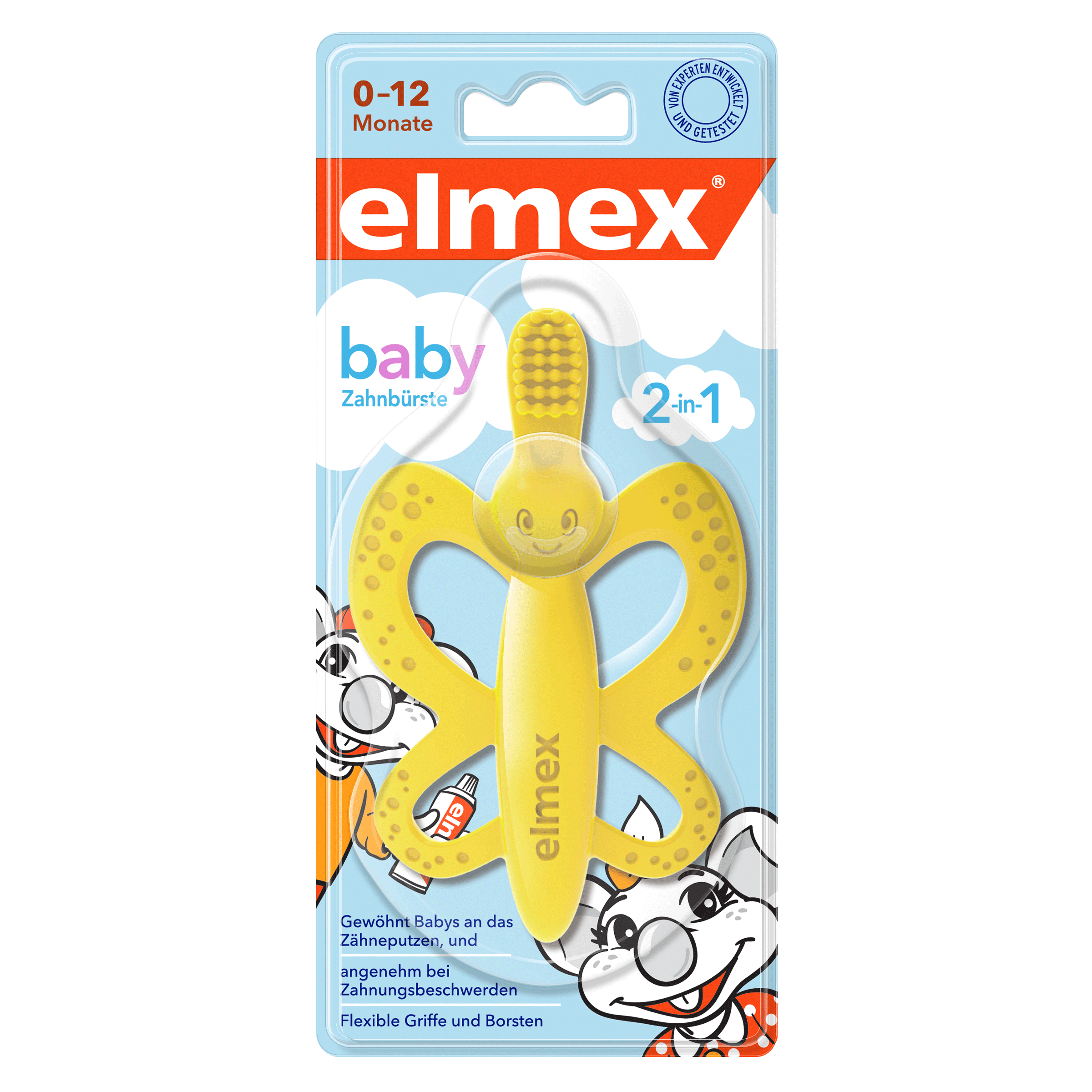 Bild: elmex Baby Zahnbürste + Beissring