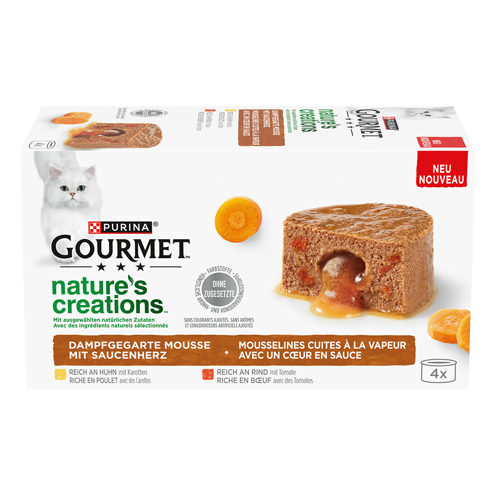 Bild: GOURMET Dampfgegarte Mousse mit Saucenherz Huhn und Rind