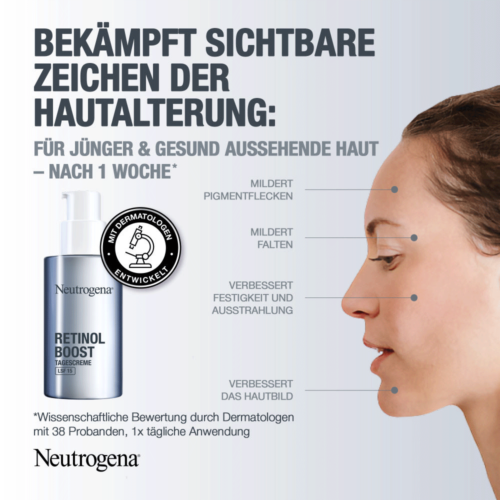 Bild: Neutrogena Anti-Age Tagescreme Retinol Boost LSF 15