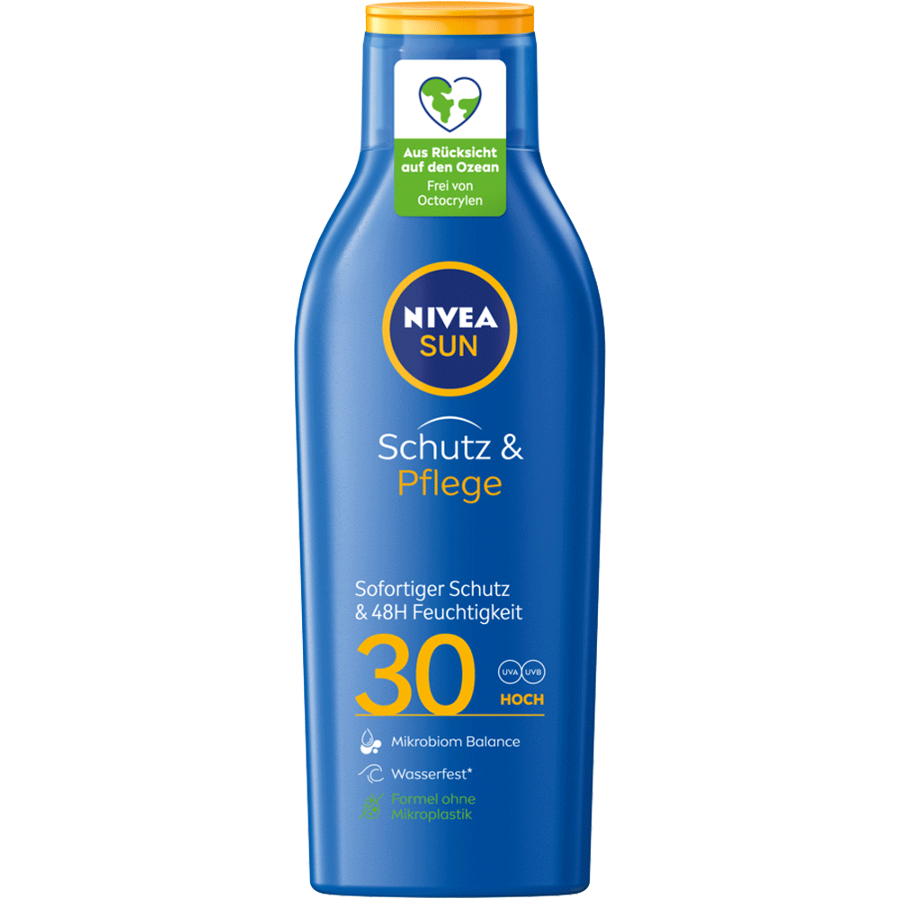 Bild: NIVEA Sun Schutz & Pflege Sonnenmilch LSF 30
