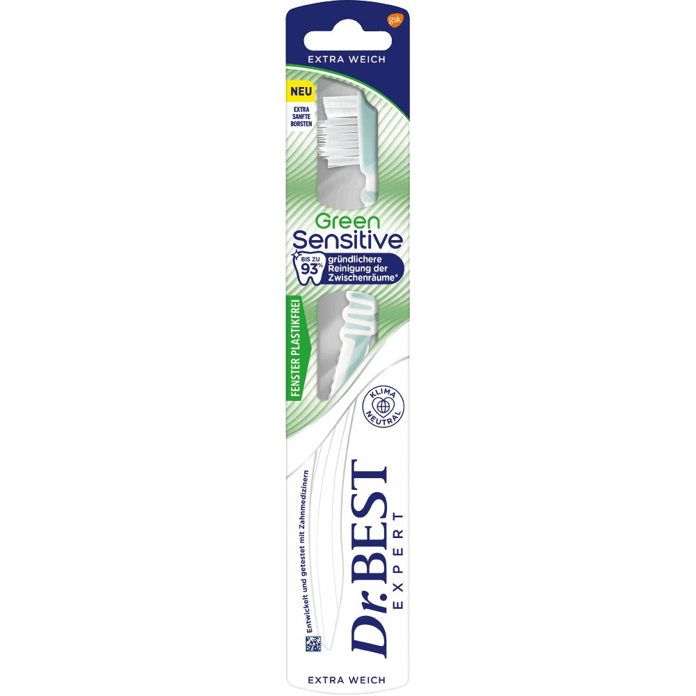 Bild: Dr. BEST Zahnbürste Green Clean Sensitive extra weich