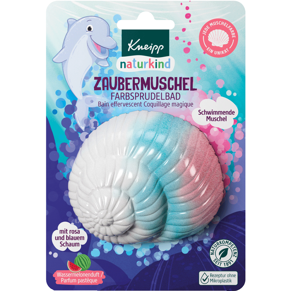 Bild: Kneipp Naturkind Farbsprudelbad Zaubermuschel