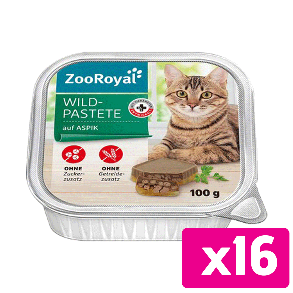 Bild: ZooRoyal Wildpastete auf Aspik