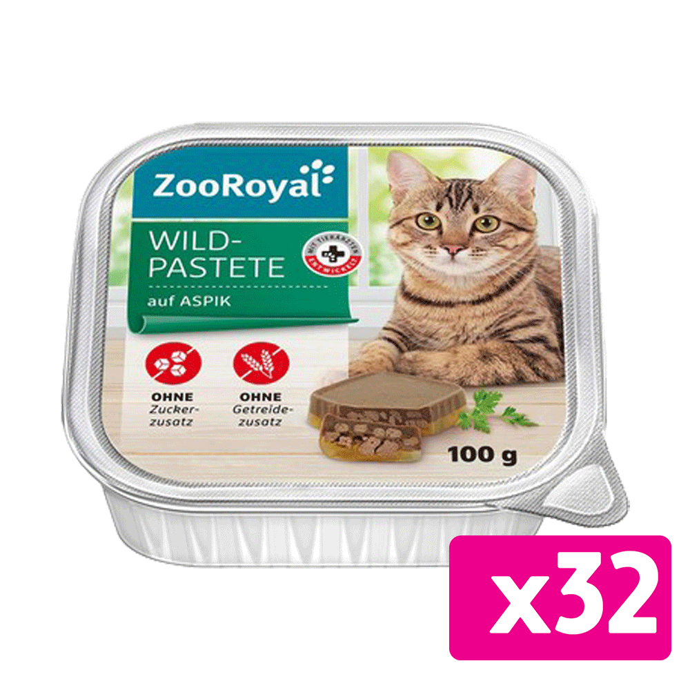 Bild: ZooRoyal Wildpastete auf Aspik