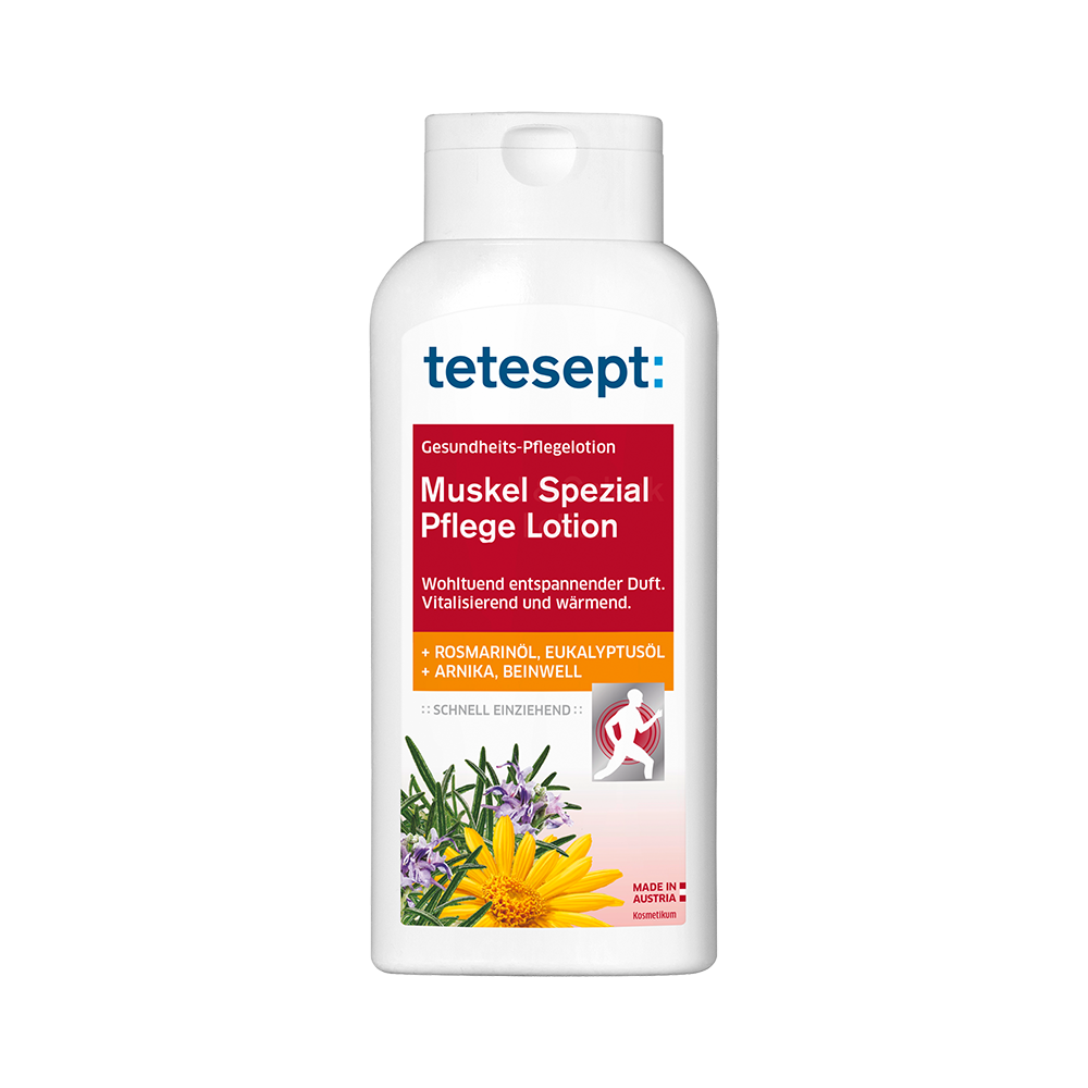 Bild: tetesept: Gesundsheits-Pflegelotion Muskel Spezial Pflege Lotion