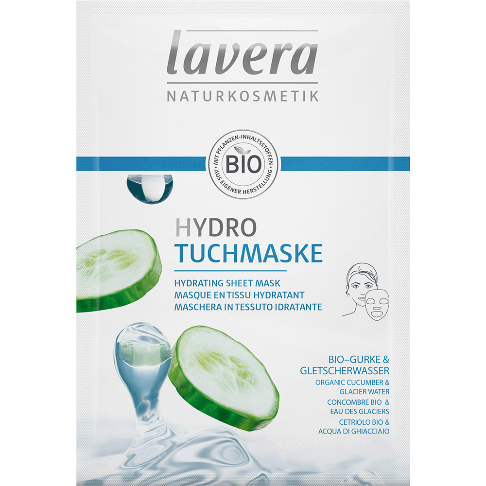 Bild: lavera Hydro Tuchmaske Gurke & Gletscherwasser